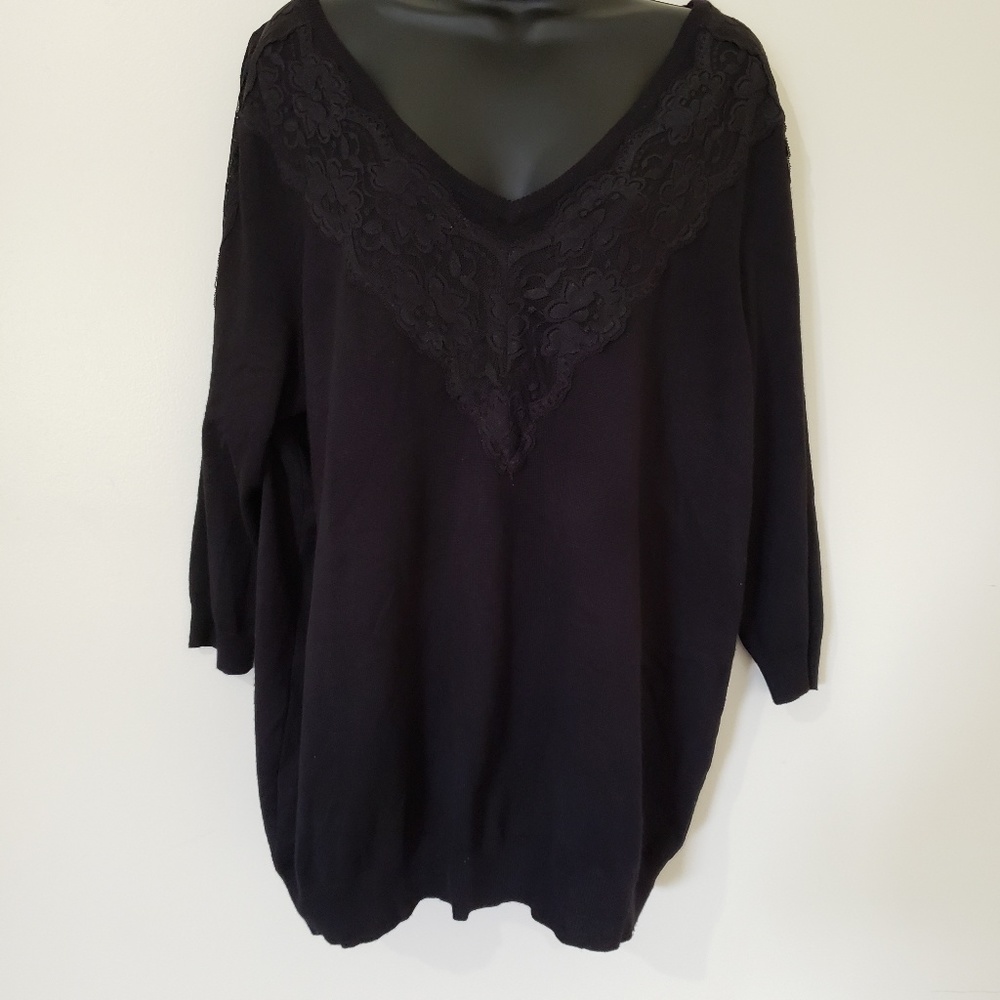 Lane Bryant 18/20 lace v neck sweater
